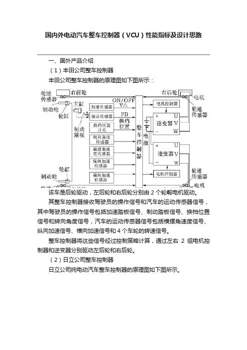 国内外电动汽车整车控制器（VCU）性能指标及设计思路