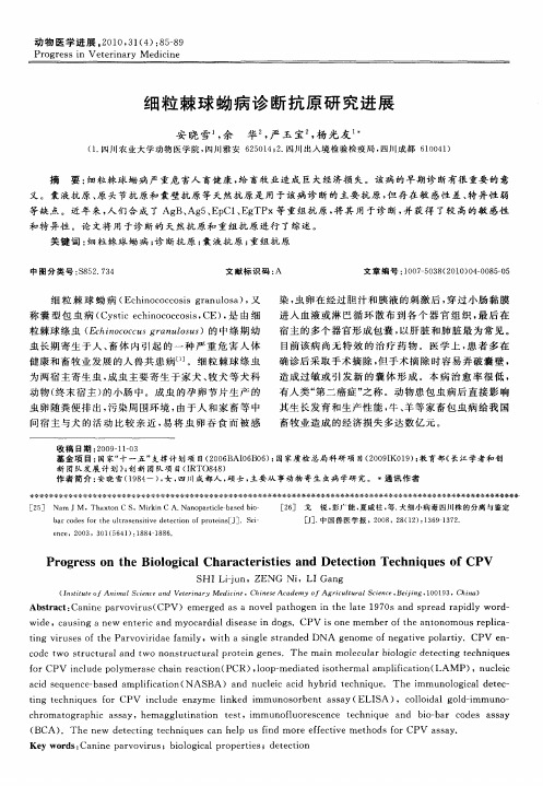 细粒棘球蚴病诊断抗原研究进展