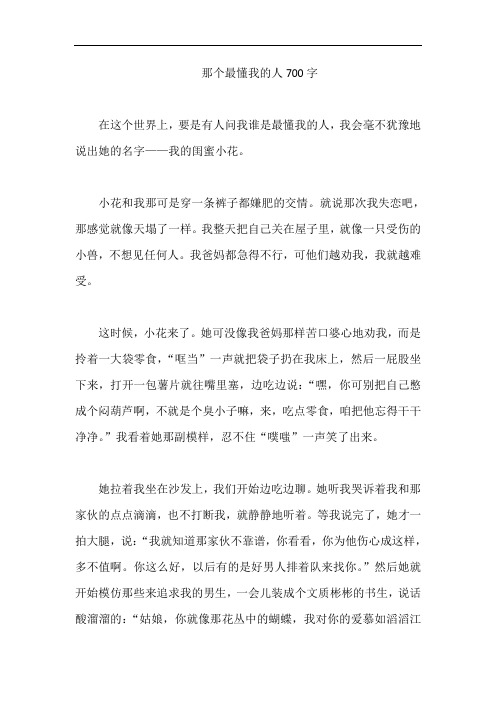 那个最懂我的人700字