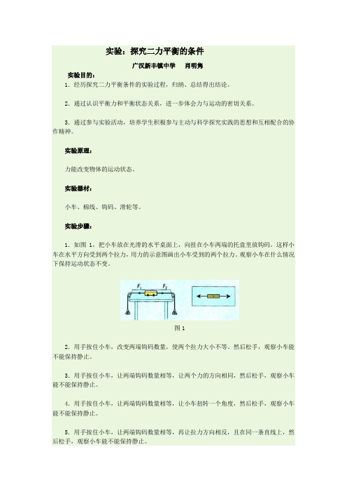 探究二力平衡