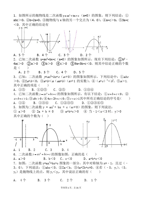 二次函数a.b.c的判断