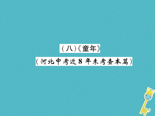 河北省中考语文 第5部分 8《童年》复习课件