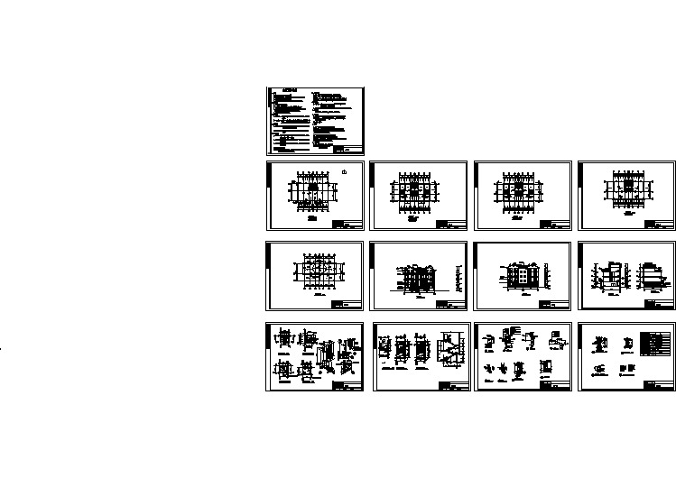 一套别墅设计建筑图纸（共13张）