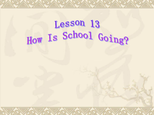 冀教版七年级英语下册Unit 3 School Life Lesson 13 课件(共15张PPT)