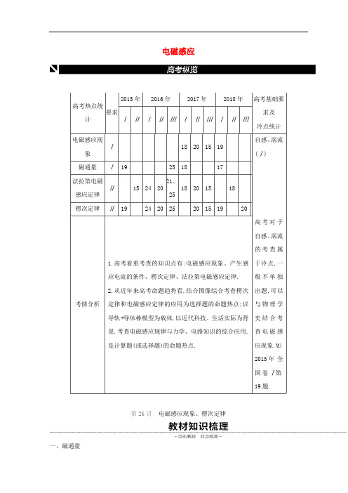 全品复习方案2020届高考物理一轮复习第10单元电磁感应听课正文含解