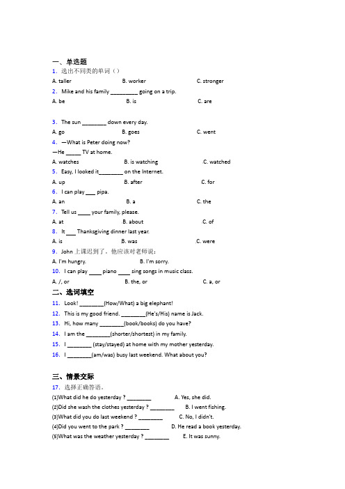 【标准卷】深圳华师一附中实验学校小升初英语测试题(培优专题)