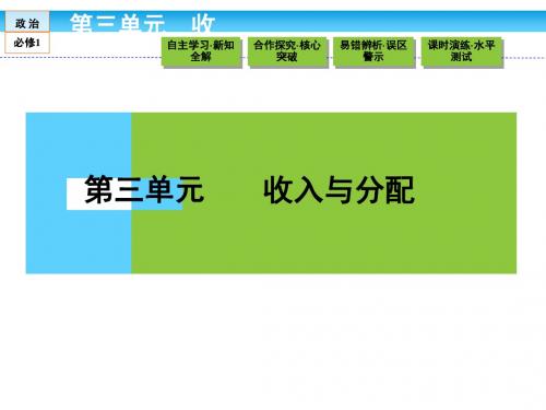 (人教版)高中政治必修1课件 第三单元 收入与分配 3.7.1