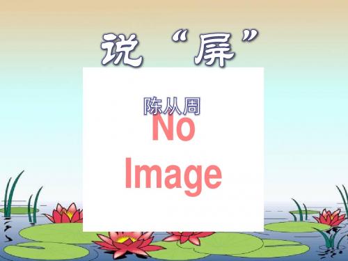 《说屏》8优选公开课精品PPT