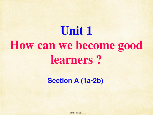 Unit-1-How-can-we-become-good-learners-全单元课件(共95张)