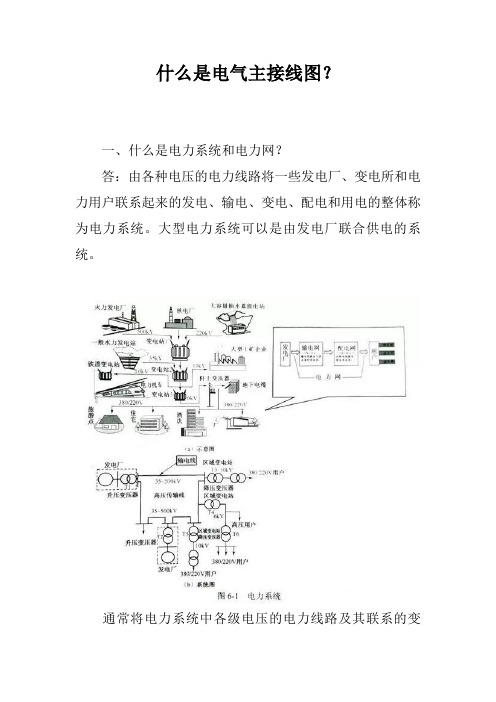 什么是电气主接线图？