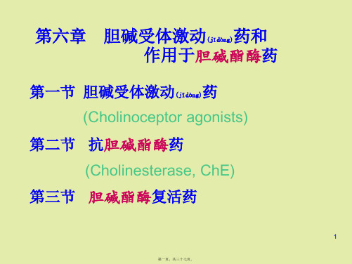 第6章-胆碱受体激动药和作用于胆碱酯酶药【优选文档】