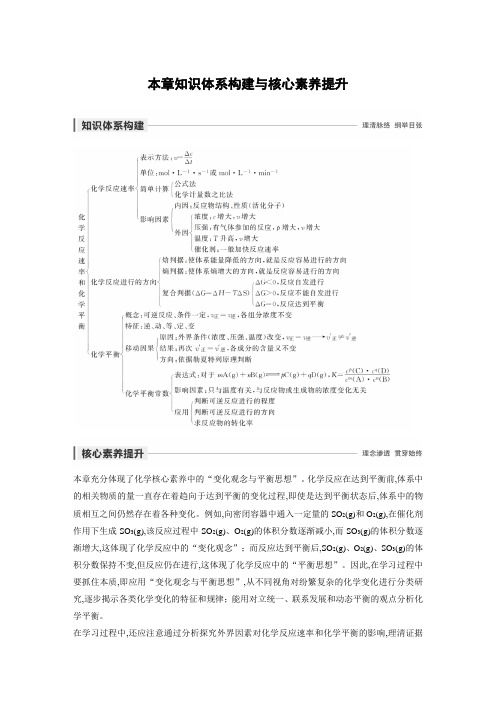 高中化学选择性必修第一册第2章本章知识体系构建与核心素养提升