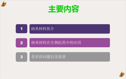 纳米技术在生物医药领域的运用PPT课件