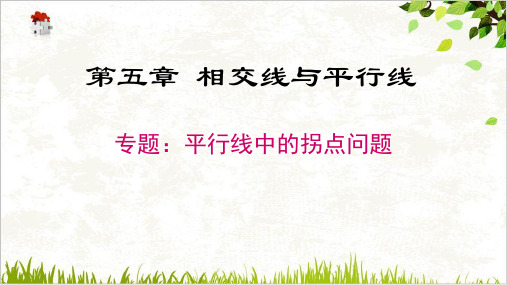 课件七年级数学人教版下册平行线中的拐点(拐角)问题专题