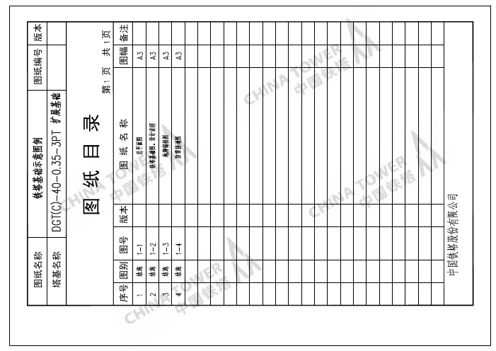 (中国铁塔[2015]202号)附件2：铁塔基础示意图例