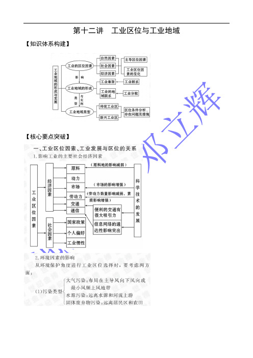 第十二讲 工业区位与工业地域