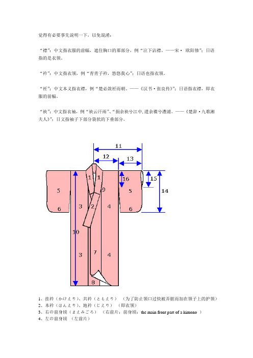 和服的详细构造&日(已翻译)