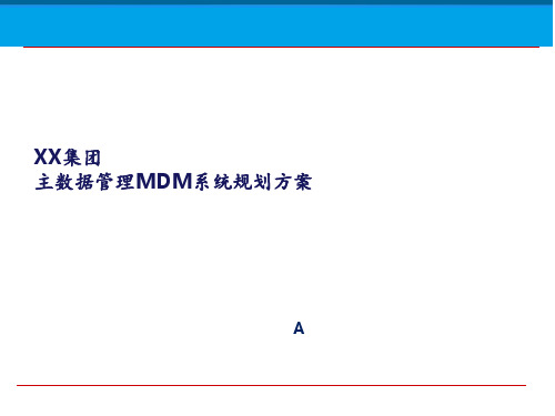 XX集团主数据管理DMD系统规划方案 ppt课件