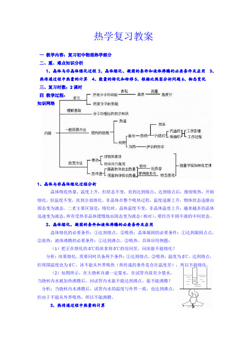 热学复习教案