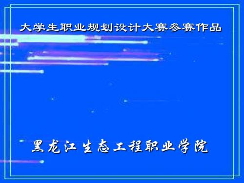 大学生职业规划设计大赛参赛作品-生态工程职业学院职业生涯规划书