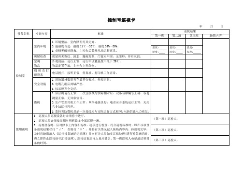 巡检卡综合(双面打印)---风电场、变电站运行人员必备