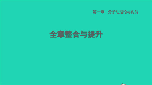 九年级物理上册第1章分子动理论与内能全章整合与提升习题课件新版教科版202207131177