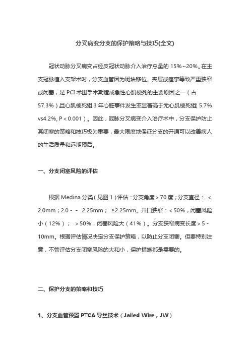 分叉病变分支的保护策略与技巧(全文)