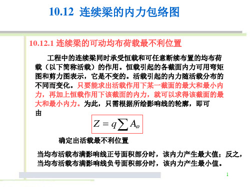 10.12  连续梁的内力包络图ppt课件