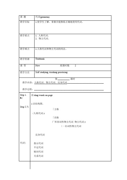 中职语法代词教案.doc