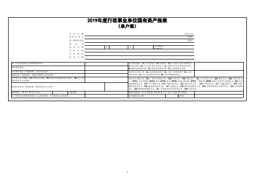 行政事业单位资产报表