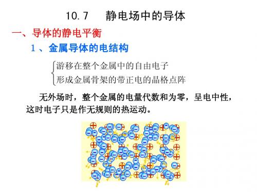 大学物理10.7 静电场中的导体