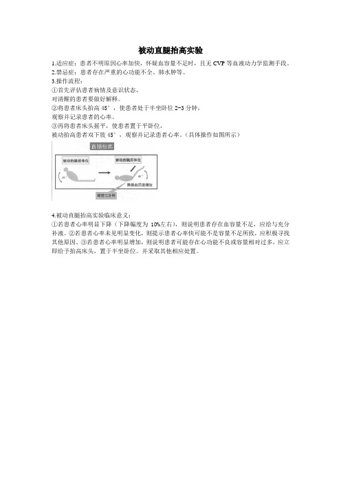 被动直腿抬高试验