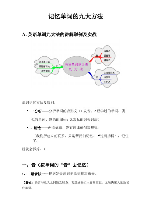 单词记忆九大方法