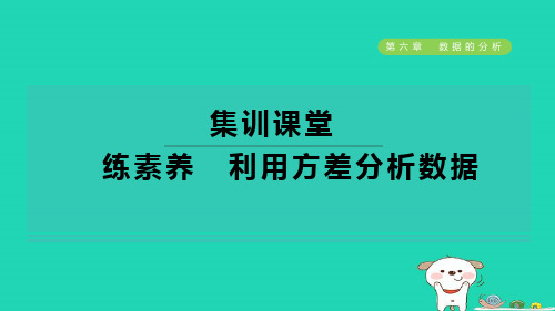 七下第6章数据的分析练素养利用方差分析数据习题新版湘教版