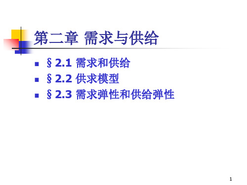 微观经济学需求与供给PPT课件