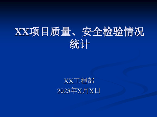 项目质量安全检查情况通报