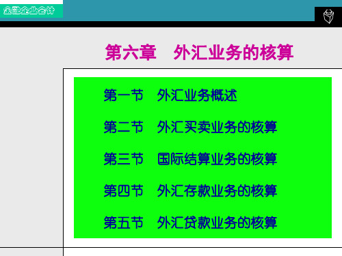 [经济学]第6章 外汇业务的核算