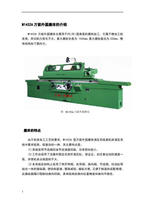 M1432A万能外圆磨床的介绍