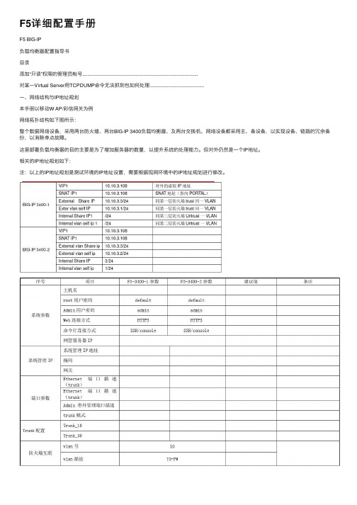 F5详细配置手册