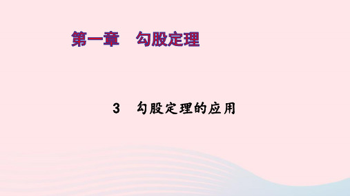 八年级数学上册第一章勾股定理3勾股定理的应用ppt作业课件新版北师大版