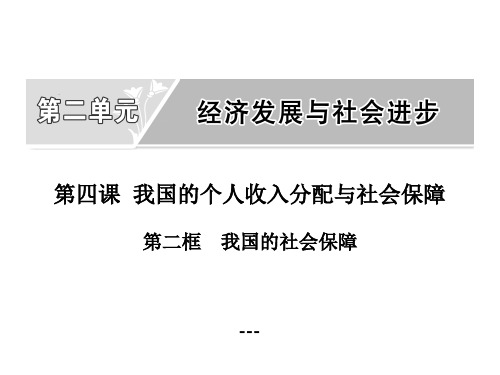 我国的社会保障-PPT课件 