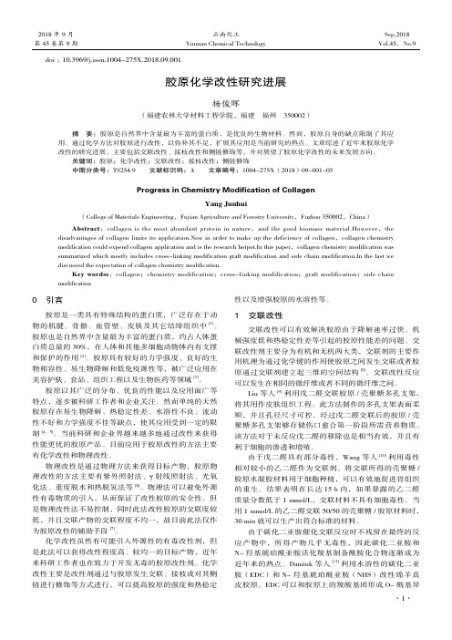 胶原化学改性研究进展