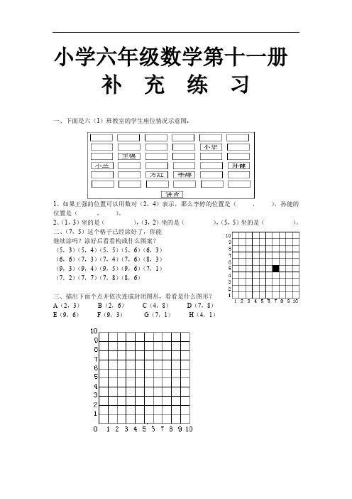 (人教版)小学六年级数学第十一册课后练习题汇编 (1)