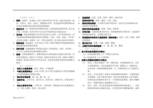 园林艺术原理考点