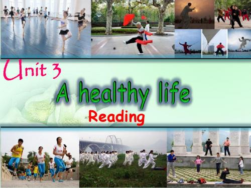 高二人教版选修6 Module 3 A healthy life课件