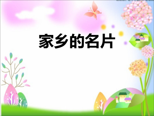 最新鄂教版小学二年级道德与法治下册2家乡的名片2课件