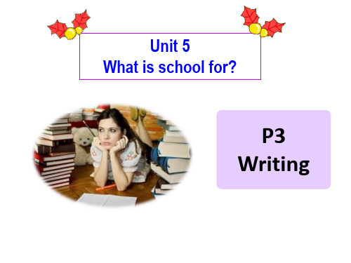 教科版 必修一 Unit 5 What is school for Writing(共13张PPT)