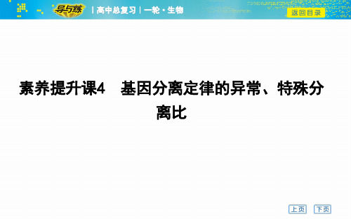 高2020届高2017级一轮复习人教版生物复习资料素养提升课4 基因分离定律的异常、特殊分离比