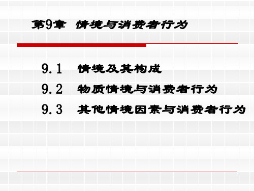 第9章 情境与消费者行为 