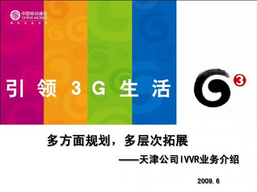 移动3G视频IVVR业务介绍(PPT18页)